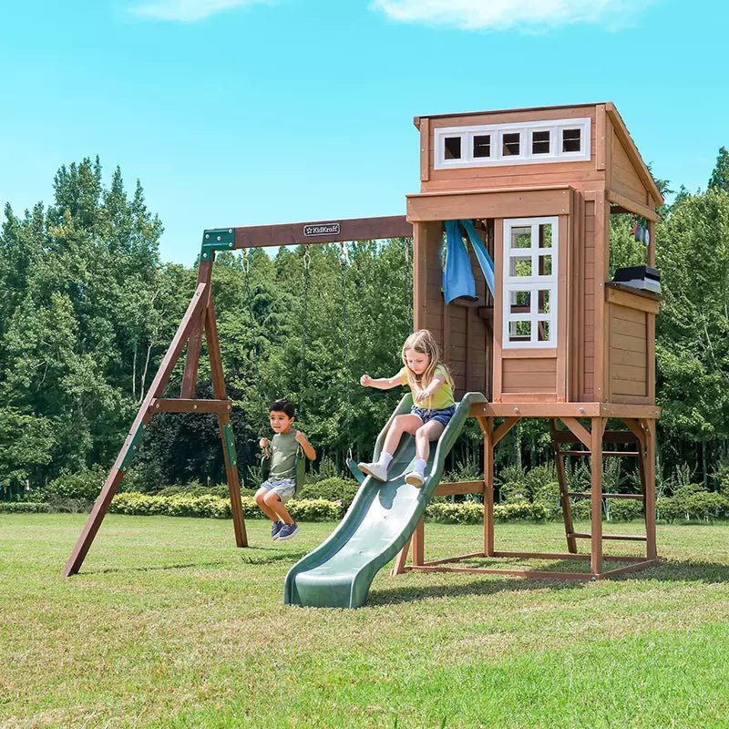 Kidkraft Cypress Cove Wooden Swing Set