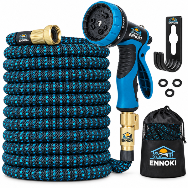 ENNOKI No-Kink Garden Hose – Lightweight, Flexible & Leakproof | 50, 75, 100 & 150 FT